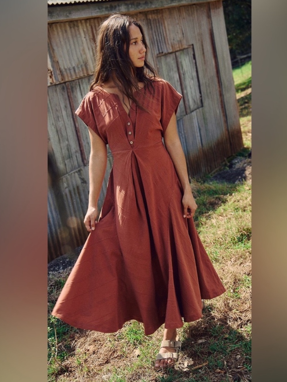 Free People Outta Here midi dress XS